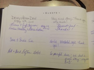 Frisco Colorado Hotels Guest Book