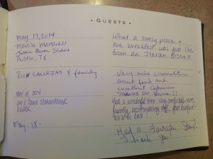 Frisco Colorado Hotels Guest Book